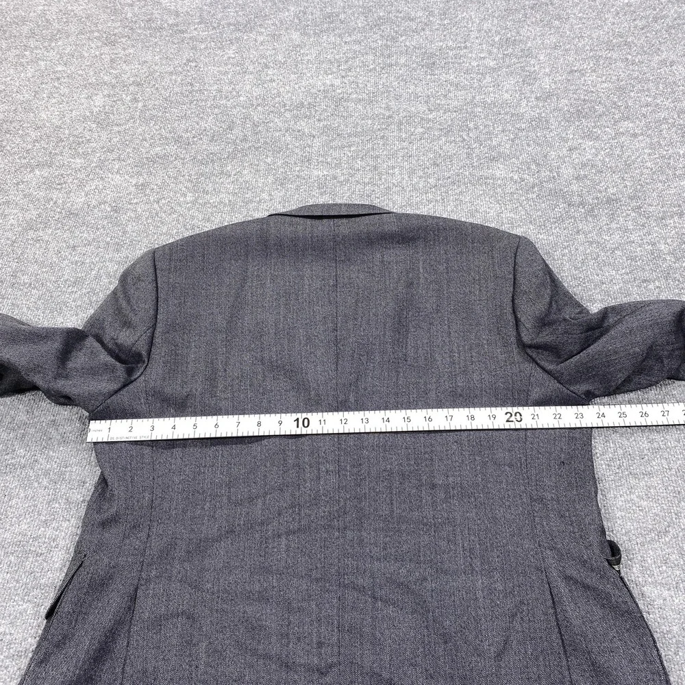 Stafford Essentials Sport Coat Mens 48R Gray Wool Blend‎ Herringbone Slim Fit